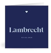 Geboortekaartje naam Lambrecht j3