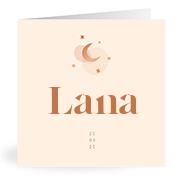 Geboortekaartje naam Lana m1
