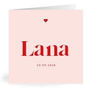 Geboortekaartje naam Lana m3