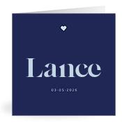 Geboortekaartje naam Lance j3