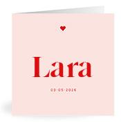 Geboortekaartje naam Lara m3