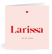 Geboortekaartje naam Larissa m3