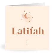 Geboortekaartje naam Latifah m1