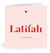 Geboortekaartje naam Latifah m3