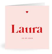Geboortekaartje naam Laura m3