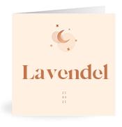 Geboortekaartje naam Lavendel m1