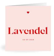 Geboortekaartje naam Lavendel m3