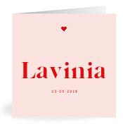 Geboortekaartje naam Lavinia m3
