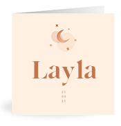 Geboortekaartje naam Layla m1