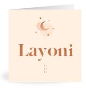 Geboortekaartje naam Layoni m1