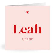 Geboortekaartje naam Leah m3