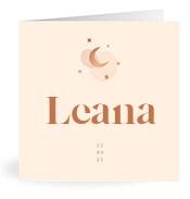 Geboortekaartje naam Leana m1