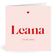 Geboortekaartje naam Leana m3