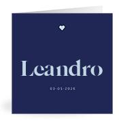 Geboortekaartje naam Leandro j3
