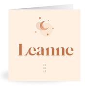 Geboortekaartje naam Leanne m1