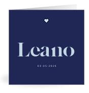 Geboortekaartje naam Leano j3