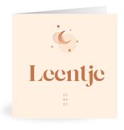 Geboortekaartje naam Leentje m1