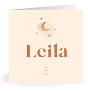 Geboortekaartje naam Leila m1