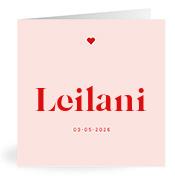 Geboortekaartje naam Leilani m3