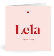 Geboortekaartje naam Lela m3