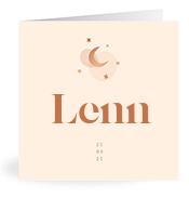Geboortekaartje naam Lenn m1