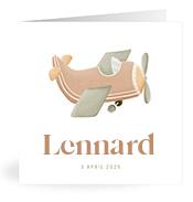 Geboortekaartje naam Lennard j1