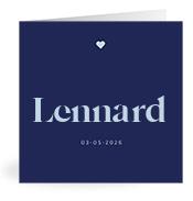 Geboortekaartje naam Lennard j3