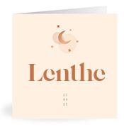 Geboortekaartje naam Lenthe m1