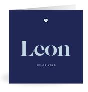 Geboortekaartje naam Leon j3