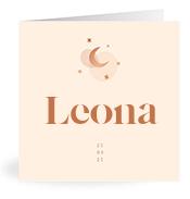 Geboortekaartje naam Leona m1