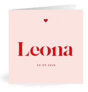Geboortekaartje naam Leona m3