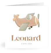 Geboortekaartje naam Leonard j1