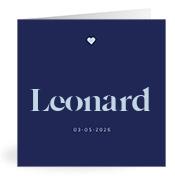 Geboortekaartje naam Leonard j3