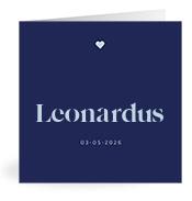 Geboortekaartje naam Leonardus j3