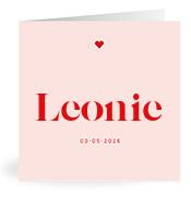 Geboortekaartje naam Leonie m3