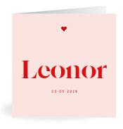Geboortekaartje naam Leonor m3