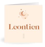Geboortekaartje naam Leontien m1