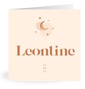Geboortekaartje naam Leontine m1