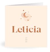 Geboortekaartje naam Leticia m1
