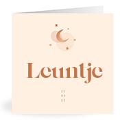 Geboortekaartje naam Leuntje m1