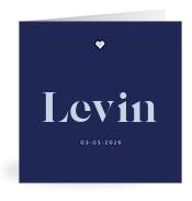 Geboortekaartje naam Levin j3