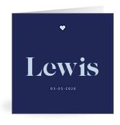 Geboortekaartje naam Lewis j3