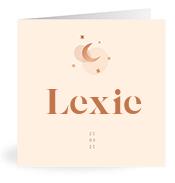 Geboortekaartje naam Lexie m1