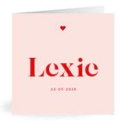 Geboortekaartje naam Lexie m3