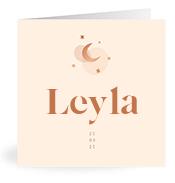 Geboortekaartje naam Leyla m1