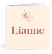 Geboortekaartje naam Lianne m1