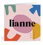 Geboortekaartje naam Lianne m2