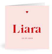 Geboortekaartje naam Liara m3