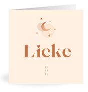Geboortekaartje naam Lieke m1