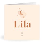 Geboortekaartje naam Lila m1